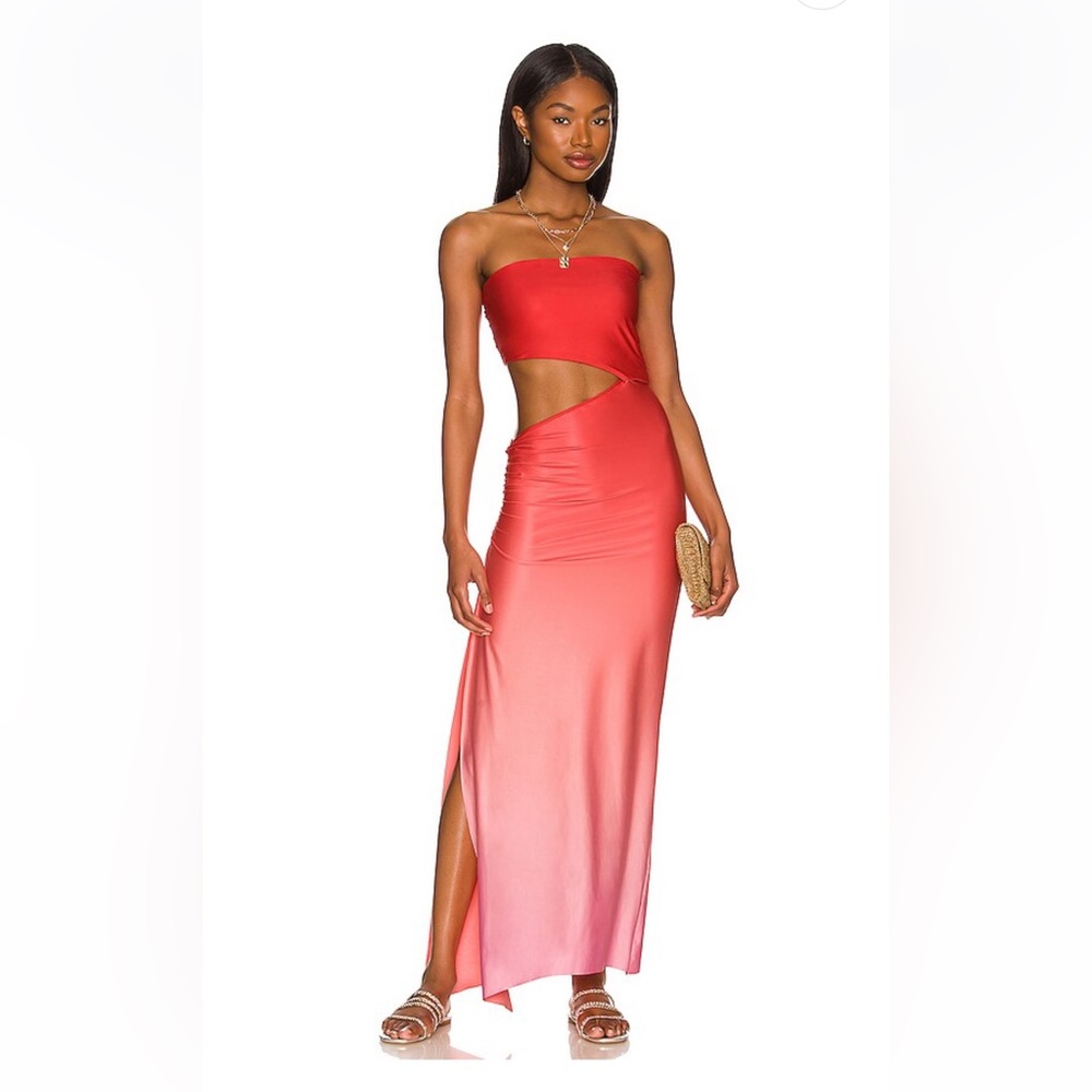 X REVOLVE Gwen Dress in Fuschia Ombré - Agua Benedita